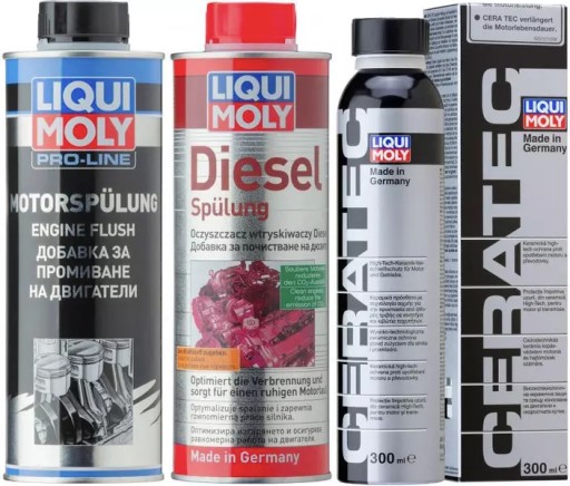 LIQUI MOLY CERATEC 7181 + 2662 + 2666 добавки для промивання форсунок