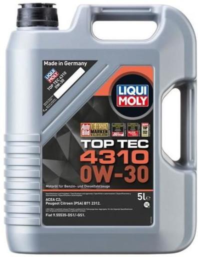 LIQUI MOLY TOP TEC 4310 0W30 C2 PSA B71 2312 5л