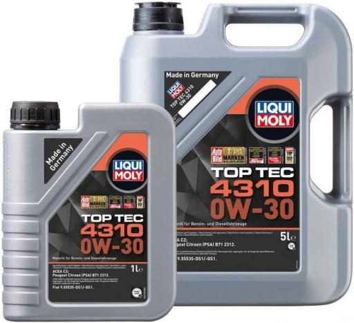 LIQUI MOLY TOP TEC 4310 0W30 C2 PSA B71 2312 6L
