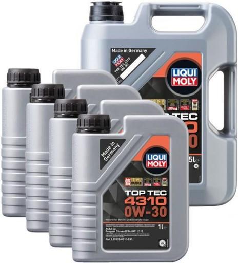 LIQUI MOLY TOP TEC 4310 0W30 C2 PSA B71 2312 9L
