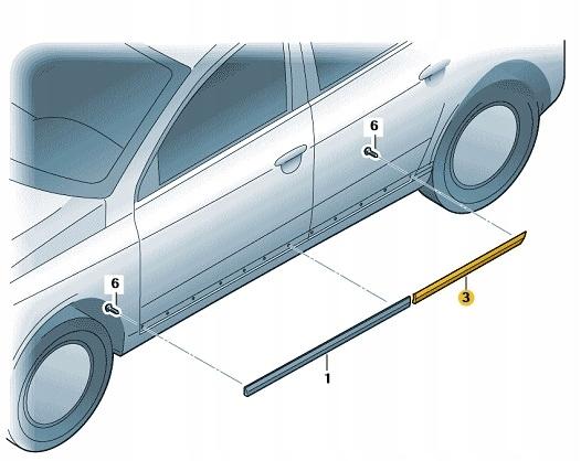3AA854950A - Накладка задньої правої двері VW PASSAT B7 OE
