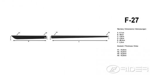 F-27 - БОКОВЫЕ МОЛДИНГИ МОЛДИНГИ ДВЕРИ OPEL ASTRA J 2009-15