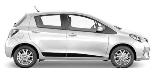 F60 - БОКОВЫЕ МОЛДИНГИ НА ДВЕРИ TOYOTA YARIS 5D 2011-2014