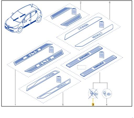 НАКЛАДКИ ПОРОГОВ RENAULT ПЕРЕДНИЕ