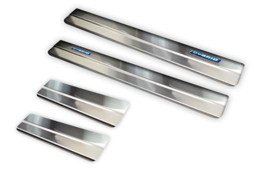 Накладки на пороги з нержавіючої сталі TOYOTA RAV4 5 + 2018 року