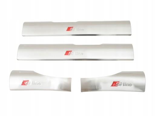 Накладки на пороги из нержавеющей стали AUDI Q5 S LINE