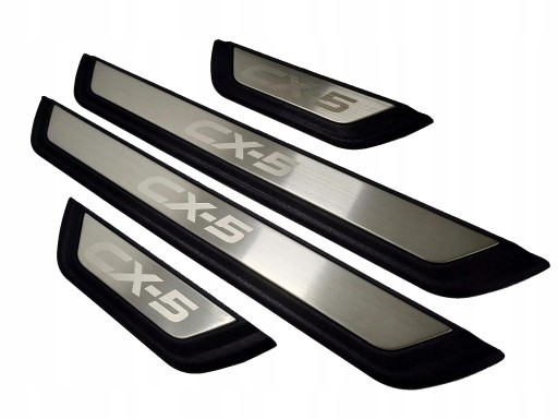 ЗАХИСНІ НАКЛАДКИ НА ПОРОГИ MAZDA CX - 5 З НЕРЖАВІЮЧОЇ СТАЛІ