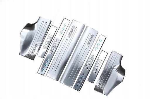 ЗАЩИТНЫЕ БОКОВЫЕ ЮБКИ PEUGEOT 2008 8ШТ СТАЛЬ