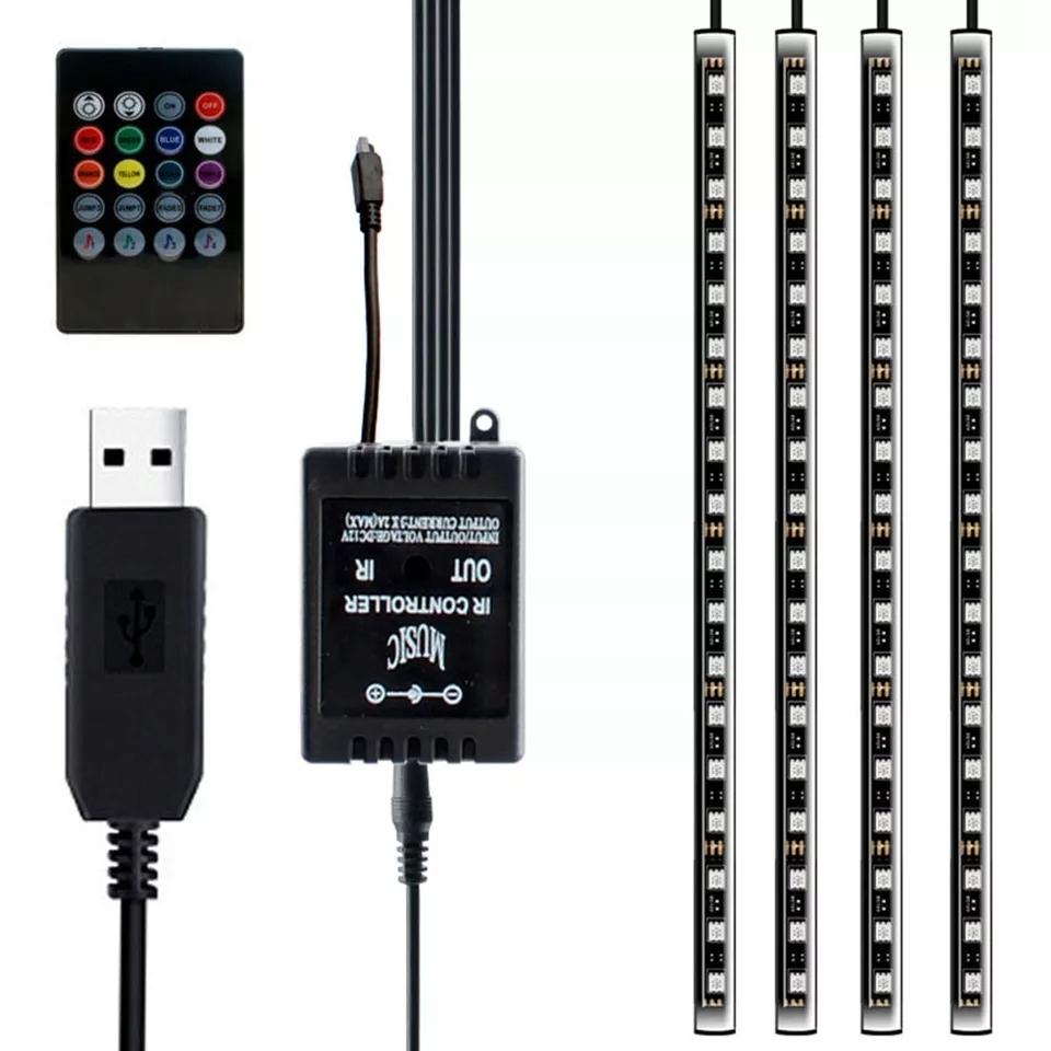 СВЕТОДИОДНАЯ ЛЕНТА RGB ДЛЯ ОСВЕЩЕНИЯ САЛОНА АВТОМОБИЛЯ