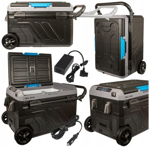 ВЕЛИКИЙ АВТОМОБІЛЬНИЙ КОМПРЕСОРНИЙ ХОЛОДИЛЬНИК 42Л НА КОЛЕСАХ 12В/230В