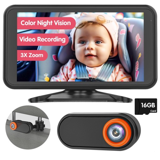 Автомобільна камера LUCKVIEW для дітей 5.2'' 1080P 360°