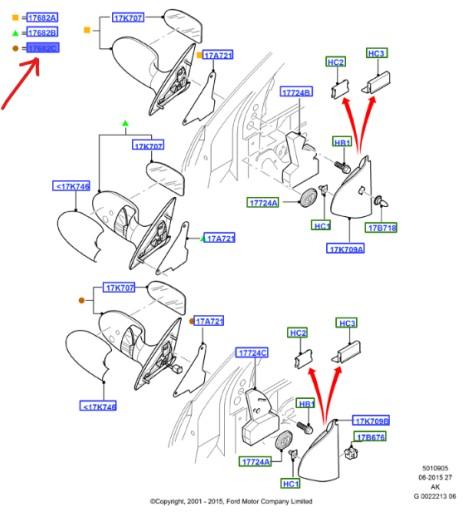 1 347 112 - FORD FOCUS Mk1 ЗОВНІШНЄ ДЗЕРКАЛО ЛІВЕ, З ПІДІГРІВОМ