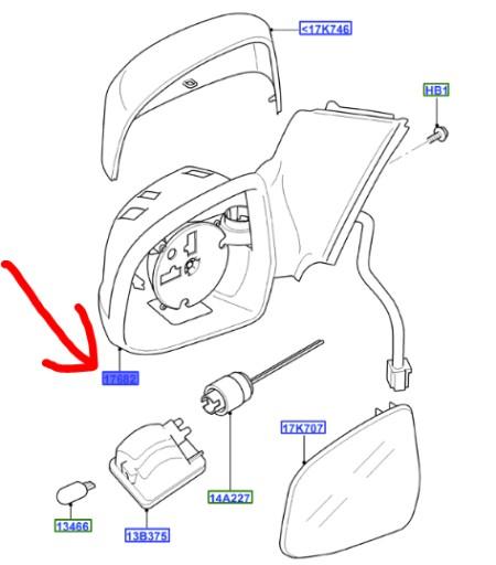 B18220 - Якорный щит задний левый org VW SKODA B18220