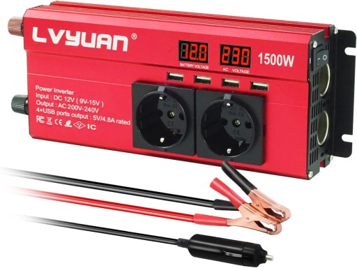 ЛВЮАН Перетворювач напруги 12В 230В 1500Вт R1045