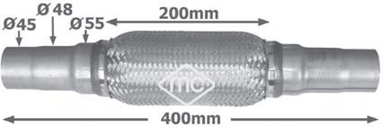 02047 - Выхлопные гибкие фитинги METALCAUCHO 02047