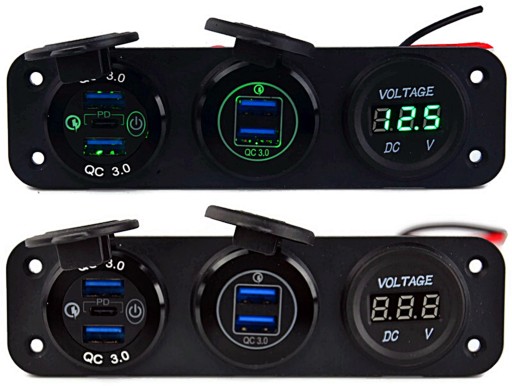 ID-832 - Зарядное устройство 5X USB QC3.0 цифровой вольтметр