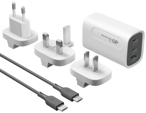 Зарядное устройство GP GM3A 65Вт 5В/9В/15В/20В USB-C + USB-A