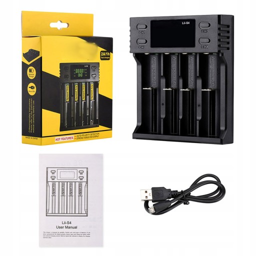 Зарядний пристрій для літієвих акумуляторів NiMH 4-слотів