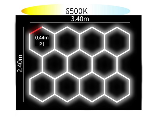 Светодиодный светильник ALU HEXAGON P1 11HEX 237x340 Honeycomb Мастерская Гараж Гостиная