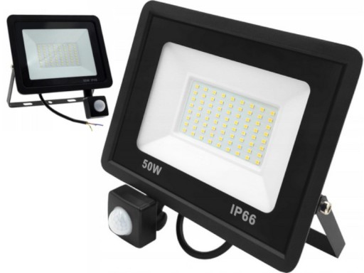 Зовнішня галогенна лампа для гаража 50 Вт IP65 + детектор