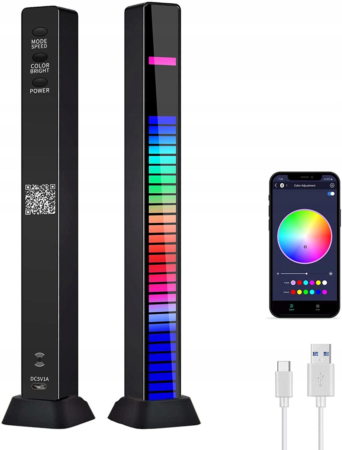 Неоновая трубка лампы RGB STRIP FLASHING IN the RHYTHM of MUSIC