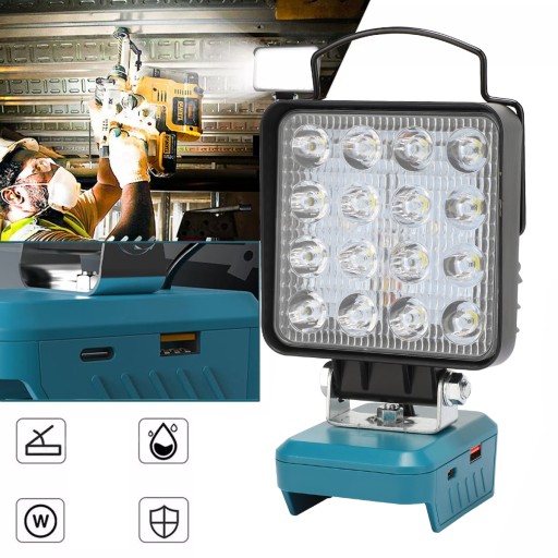 Лампа для мастерской BOSCH 18V PRO галогенная 48Вт 16 светодиодов холодный белый