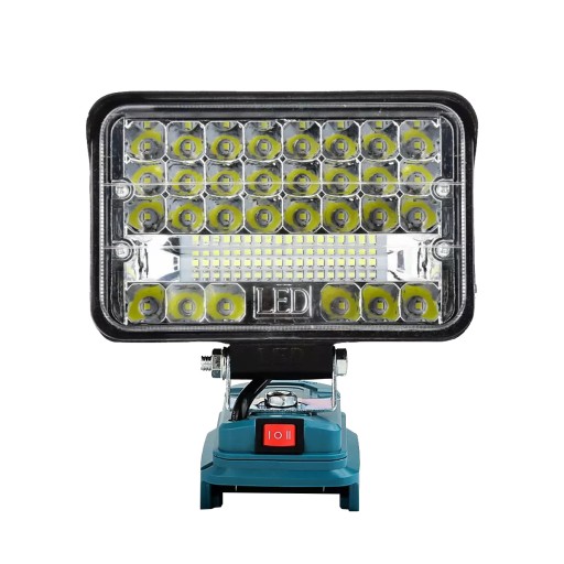 Лампа для Makita 18 В, галогенный фонарик для мастерской, 60 Вт, 48 светодиодов + 2 USB