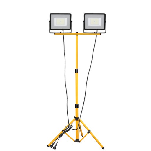 Светодиодная галогенная лампа на штативе 2x50w для строительства