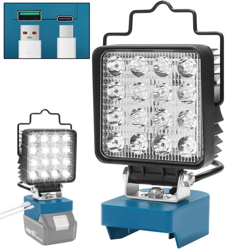 Рабочая лампа для Makita 18В аккумуляторная галогенная лампа портативный фонарик 48Вт