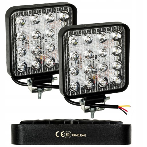 ZM.129 - Галогенная рабочая лампа прожектор 16 LED 12V 24V 2шт