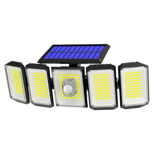 Солнечная лампа 300 Led, настенная, 5 вращающихся источников света.