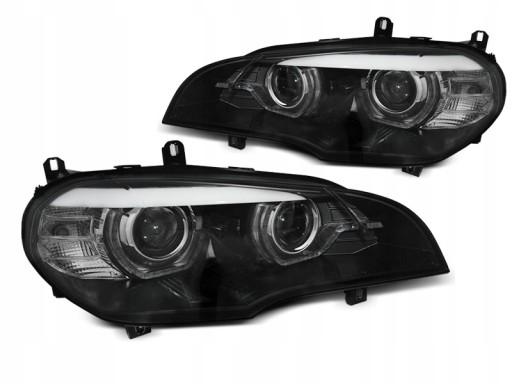 LPBMN8 - Передние фонари BMW X5 E70 BLACK LED DRL LED Ксенон