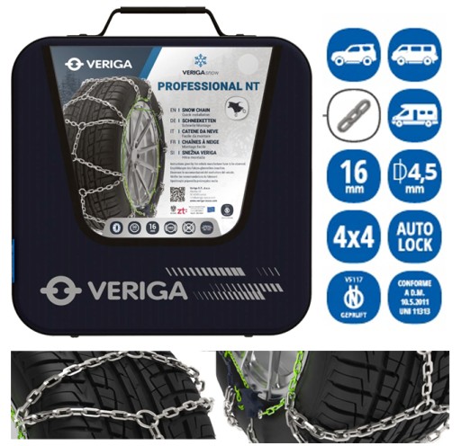 Ланцюги Veriga PROFESSIONAL NT290 SVU 4x4 / 16mm 7-19.5 285/45R20