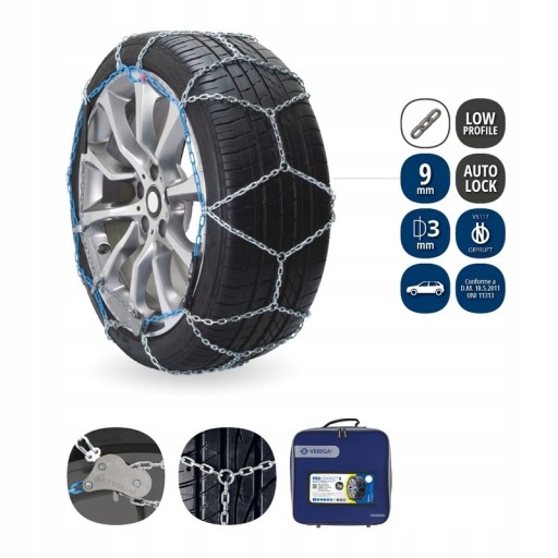 Цепи противоскольжения veriga compact 70 9 мм 175/80r14 175/70r15