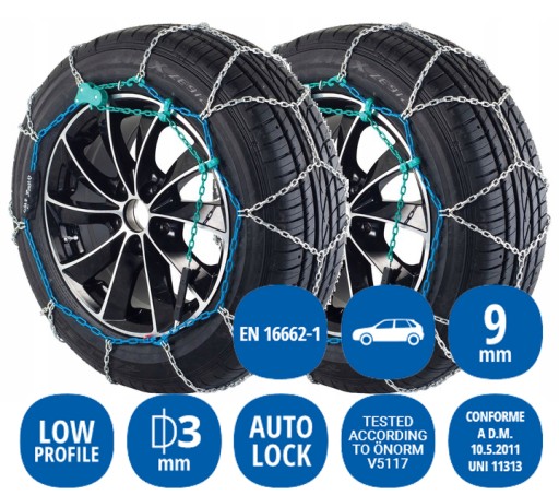 Цепи противоскольжения veriga procompact 9-130 235/40r19 225/45r19