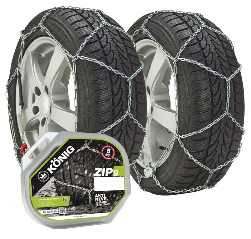 Автомобильные цепи противоскольжения KONIG ZIP толщиной 9 мм.