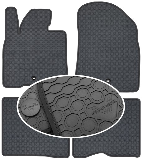 Land Cruiser J200 FL 2015 - гумові килимки PrimeLiner - Чорні