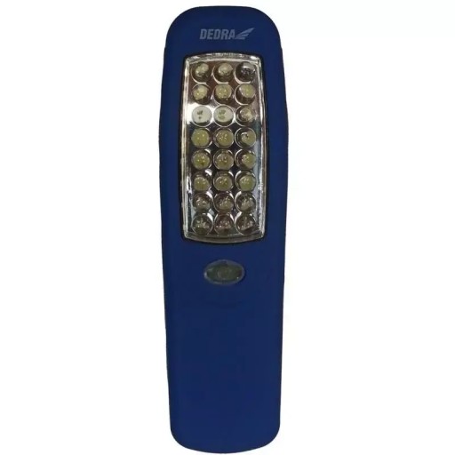 Ліхтарик довгастий 24 LED з батарейками, гачок, магніт DEDRA L1002 12 шт.