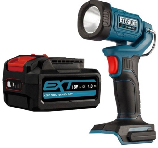 Ліхтарик Erbauer 18 В 4,0 Ач акумулятор