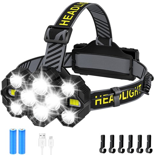 Lsnisni Super Bright 10 LED налобний ліхтар 18000 люмен IPX 5