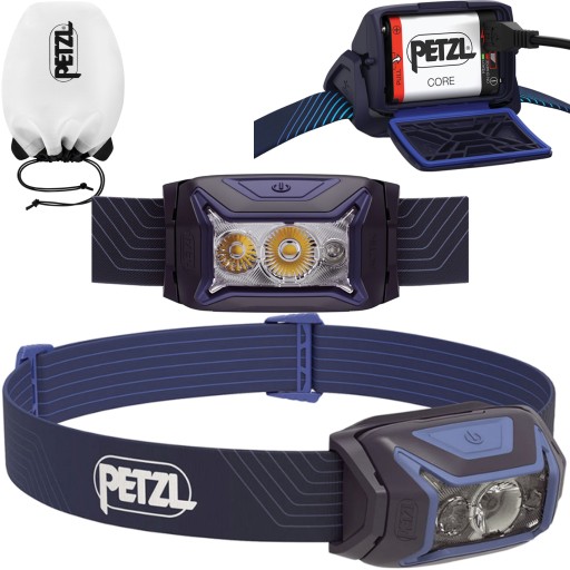 Налобний ліхтар Petzl Actik Core Blue 600 лм RGB LED +VADEMECUM