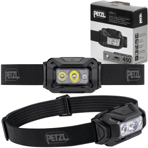Налобний ліхтар Petzl Aria 2 RGB Black 450 лм ВОДОНЕПРОХОДНИЙ LED