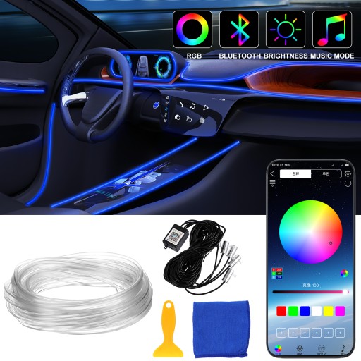 2 - Светодиодная лента RGB NEON для салона автомобиля CARS