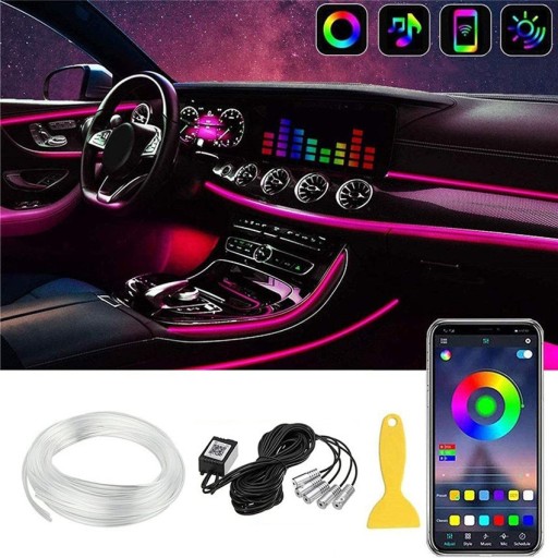 2 - Светодиодная лента RGB NEON для салона автомобиля CARS