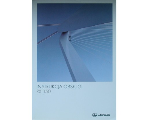 Lexus RX 350 2008-2012 посібник користувача PL кольорова книга Lexus RX350