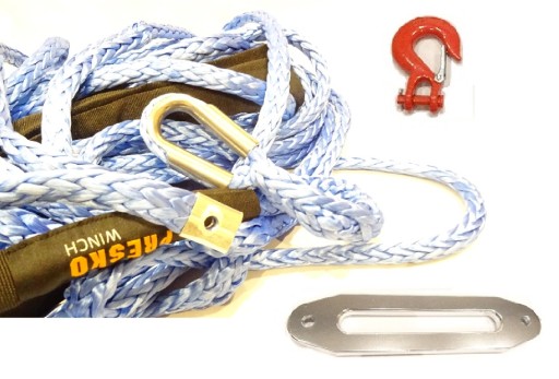 Синтетическая веревка 11 мм 28 метров + свободный скользящий крючок