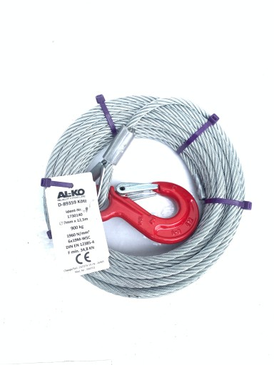1730140 - Трос для лебедки AL-KO ALKO 7 мм 12,5 м 900 кг 901
