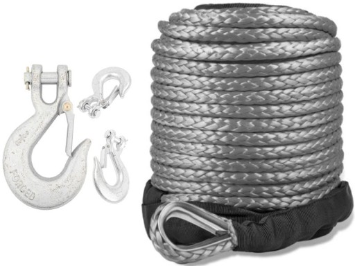 Трос синтетичний для лебідки евакуатора 10мм х 24м плюс JEEP HAK 4X4 OFFROAD