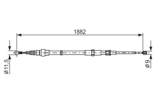 1 987 482 193 - Трос ручного гальма Bosch 1 987 482 193