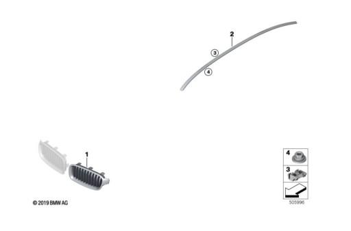 8W9853927 - Audi A4 B9 avant накладка задней двери хром 8w9853927